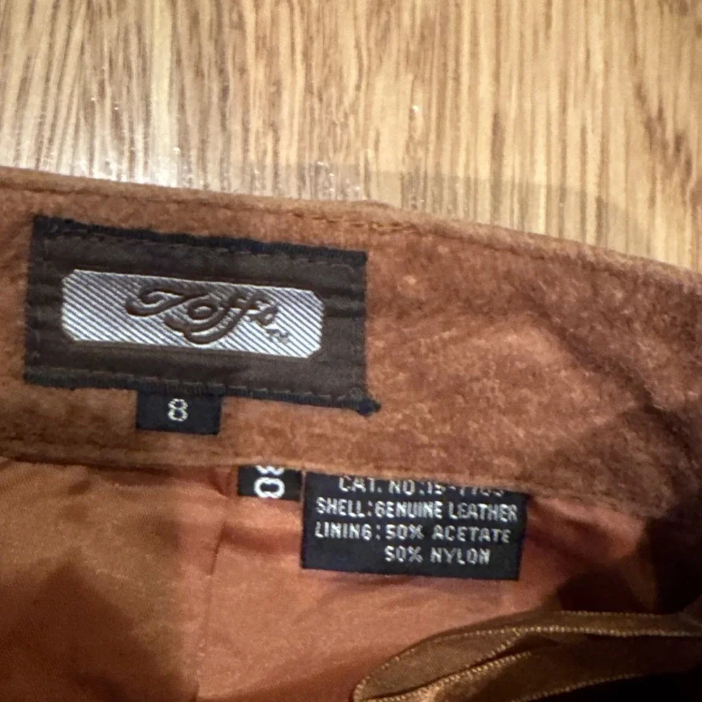 Y2K  Women's High Waisted Button Down Brown‎ Suede Skirt Size 8 Fall Cozy Autumn
